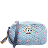 Gucci 447632 Marmont Small Denim Camera Bag