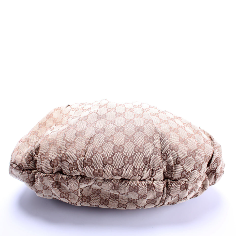 Gucci 203624 GG Canvas Studded Pelam Medium Bag