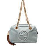 Gucci 308983 Soho Denim Chain Shoulder Bag