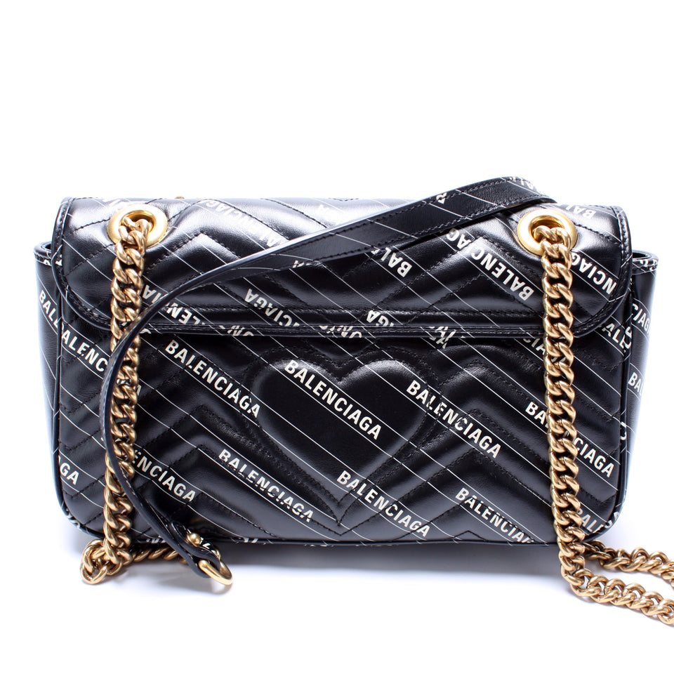 Gucci 443497 X Balenciaga GG Marmont Shoulder Small Bag