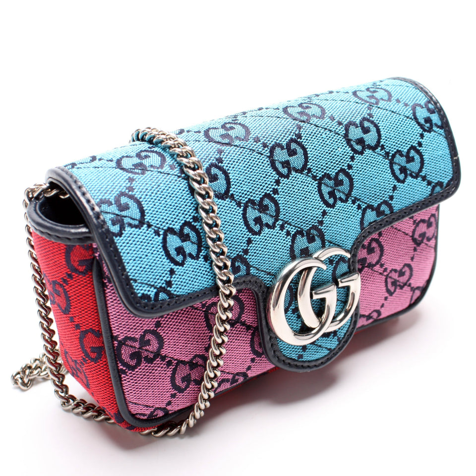 Gucci 476433 Marmont Canvas Mini Flap Bag