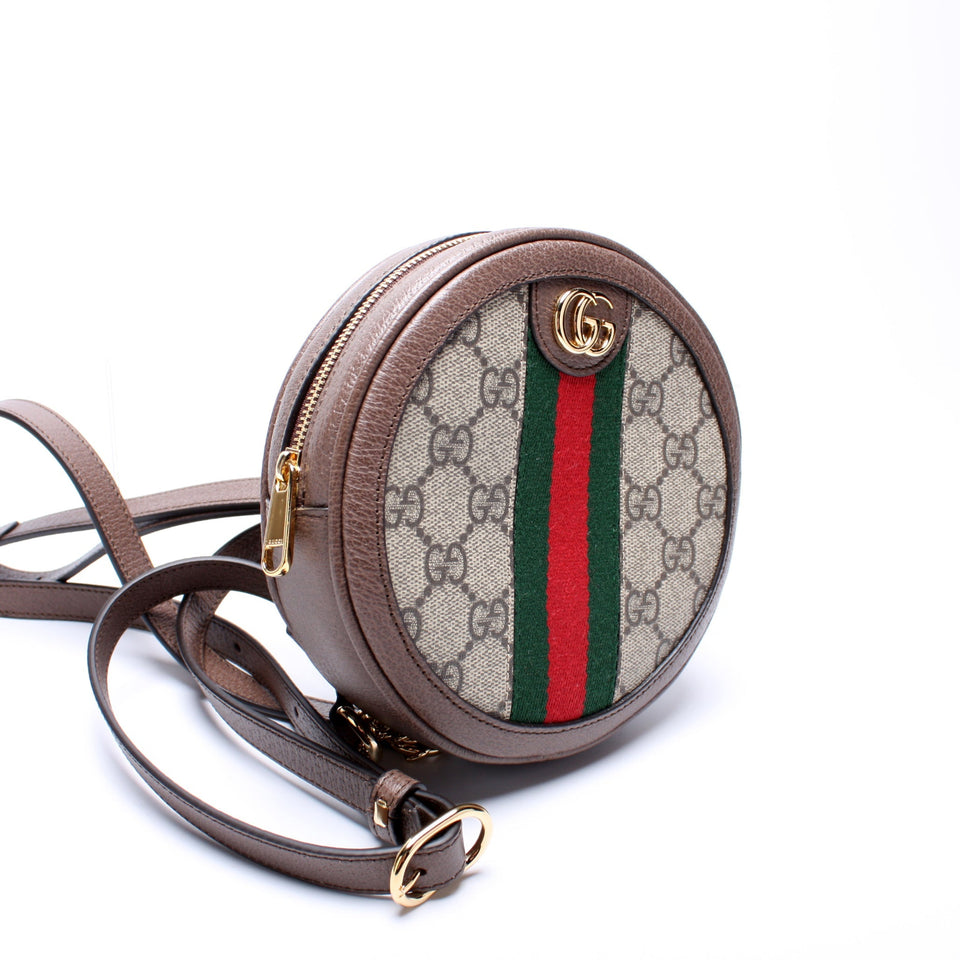 Gucci 598661 Ophidia Web Mini Round Backpack Bag