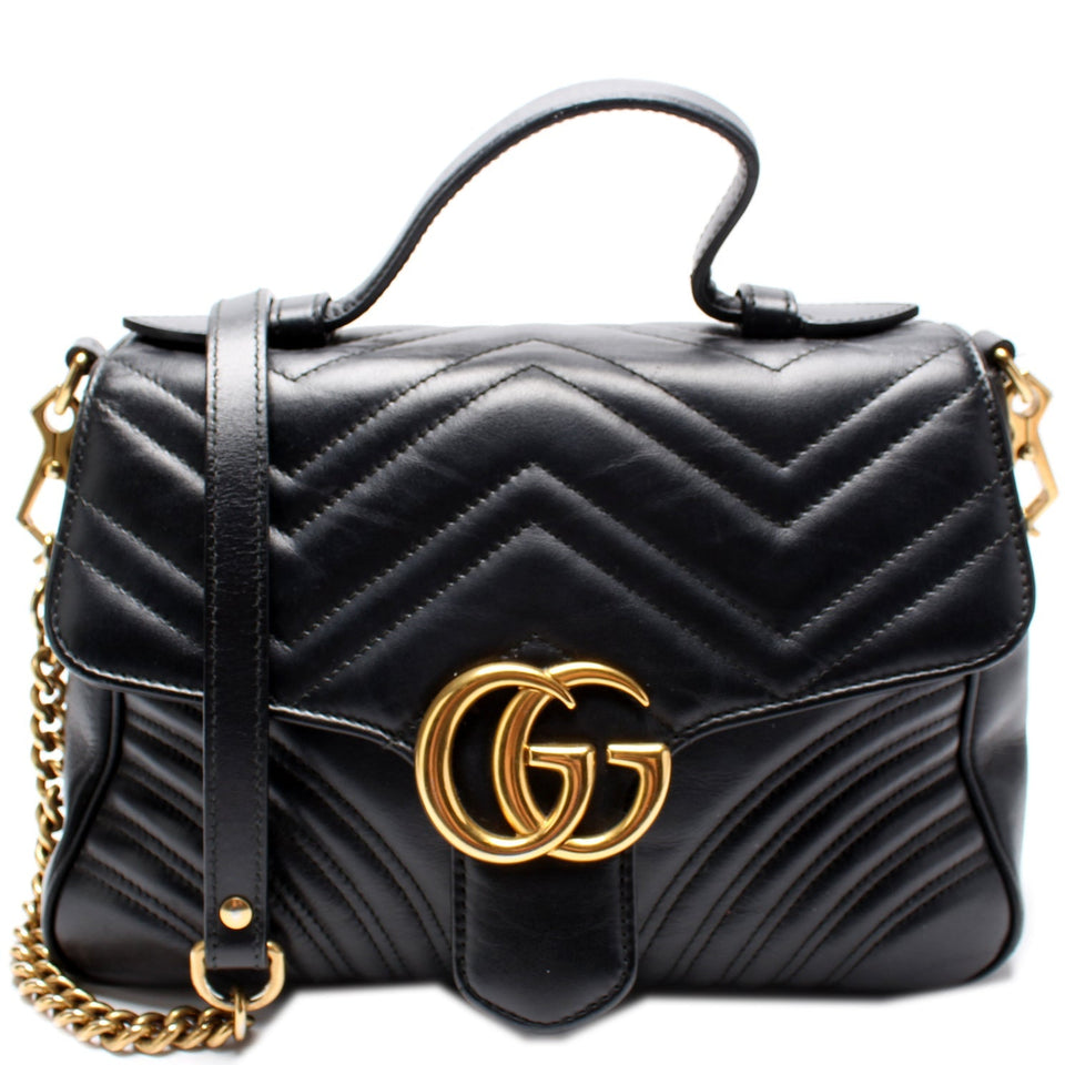 Gucci 498110 GG Marmont Small Top Handle Bag