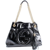 Gucci 308982 Soho Patent Leather Shoulder Medium Bag
