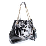 Gucci 308982 Soho Patent Leather Shoulder Medium Bag