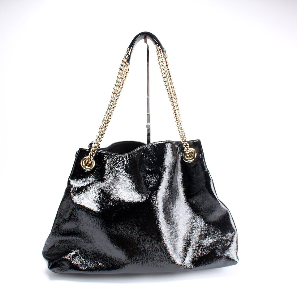 Gucci 308982 Soho Patent Leather Shoulder Medium Bag