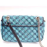 Gucci 443497 Marmont Shoulder Quilted Canvas Small Flap Bag