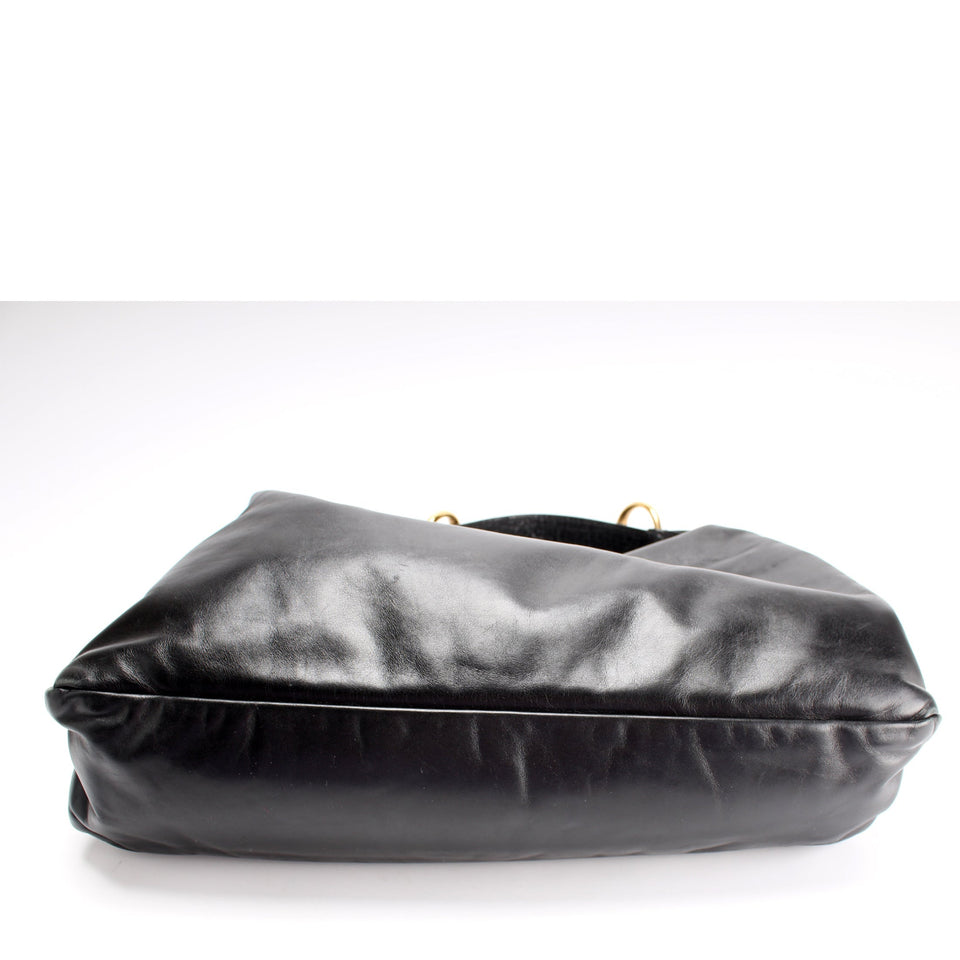 Gucci 115867 Horsebit Leather Hobo Bag