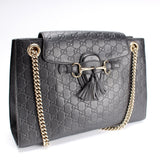 Gucci 295403 GG Canvas Emilie Chain Shoulder Bag