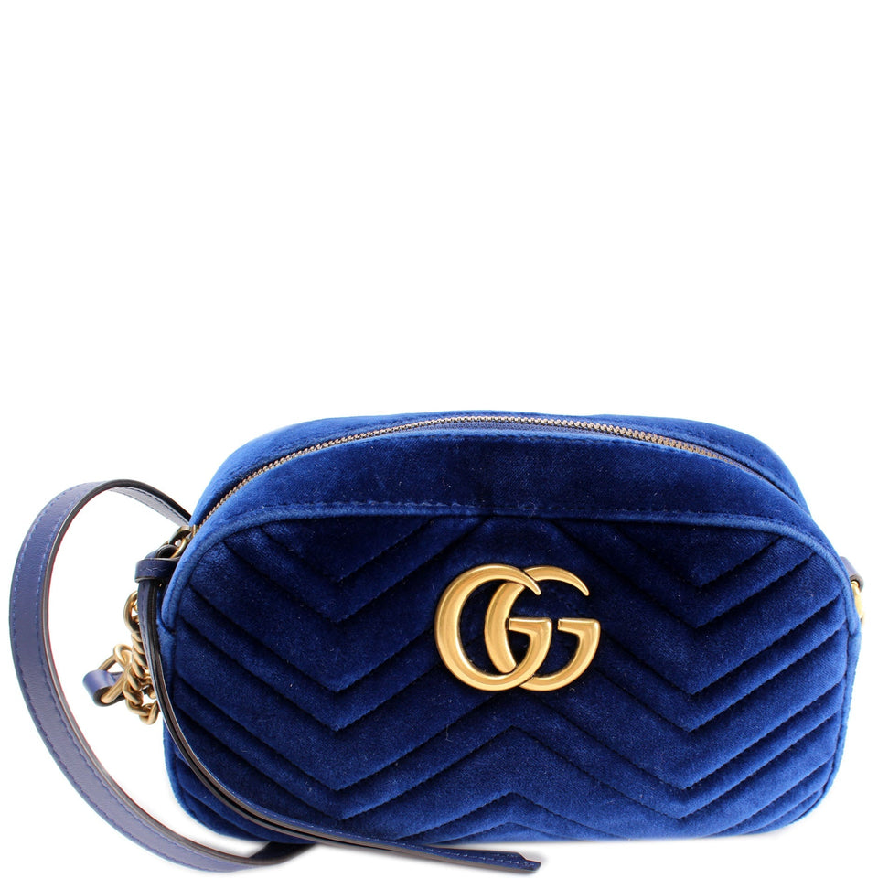 Gucci 447632 Marmont Small Velvet Camera Bag