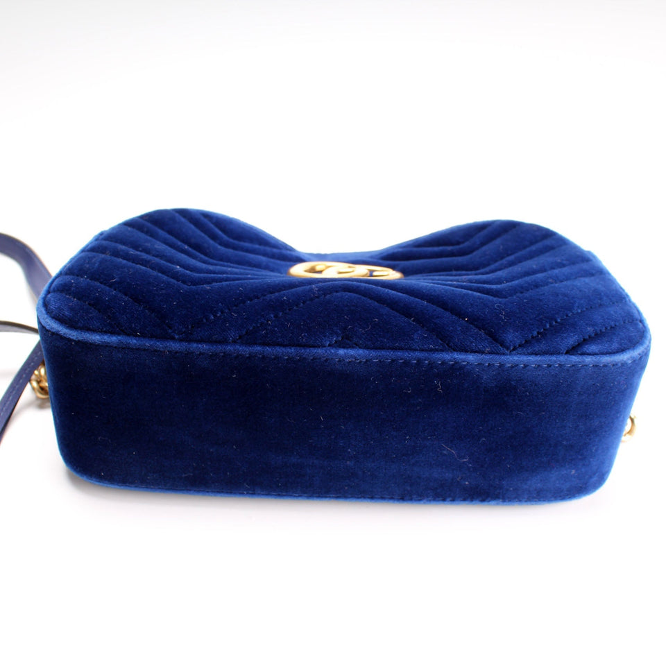 Gucci 447632 Marmont Small Velvet Camera Bag