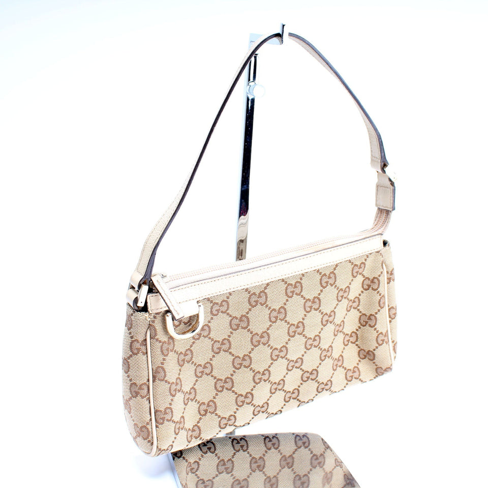 Gucci 145750 GG Canvas D Ring Cosmetic Case Bag