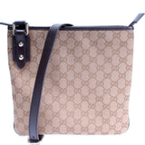 Gucci 257246 GG Canvas Flat Messenger Bag