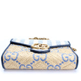 Gucci 474575 Marmont Raffia Chain Wallet Bag
