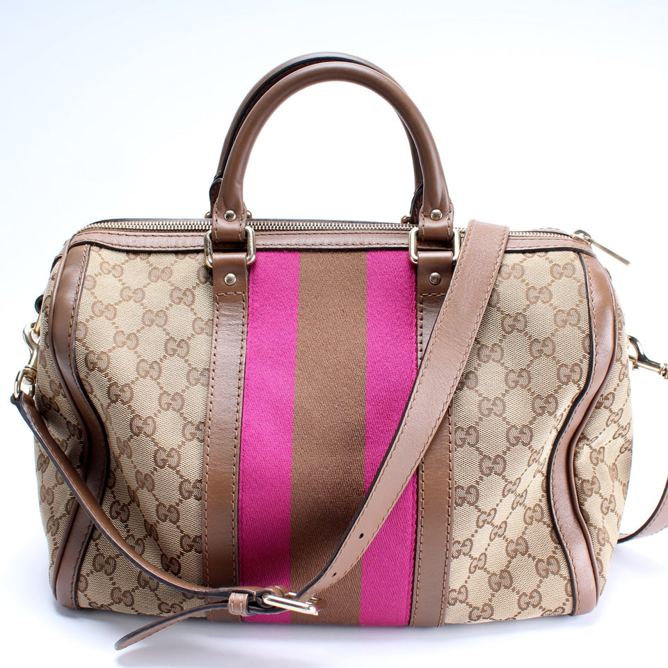 Gucci 247205 Boston Canvas Bag