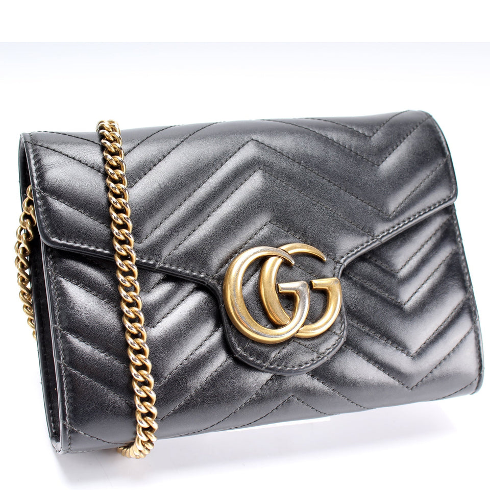 Gucci 474575 Marmont Chain Wallet Bag