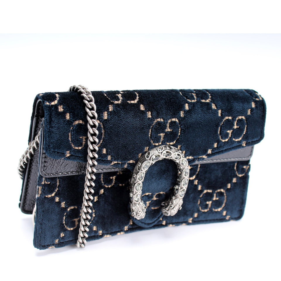 Gucci 476432 Dionysus GG Velvet Super Mini Bag