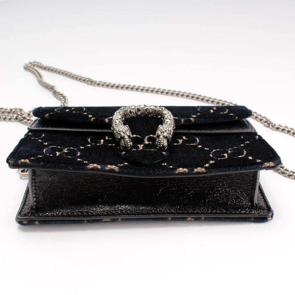 Gucci 476432 Dionysus GG Velvet Super Mini Bag