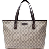 Gucci 211137 GG Supreme Medium Zip Tote Bag