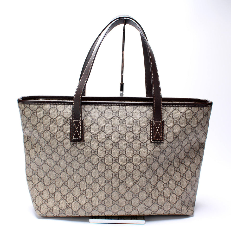 Gucci 211137 GG Supreme Medium Zip Tote Bag