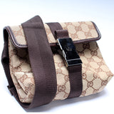 Gucci 131236 GG Canvas Small Buckle Belt Bag