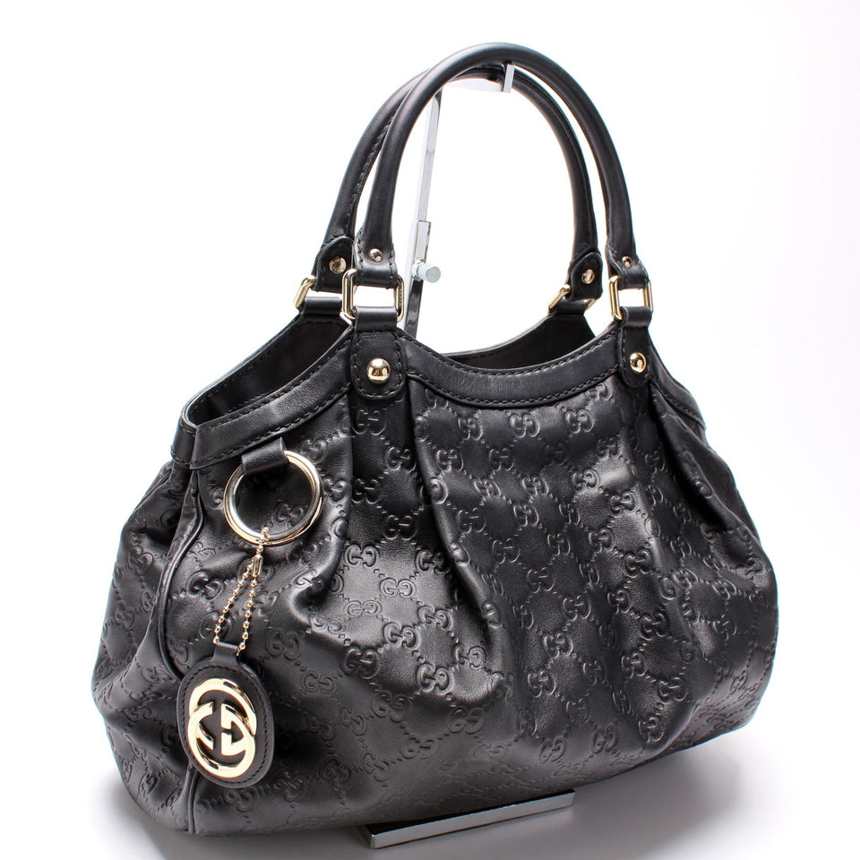 Gucci 211944 Sukey GG Leather Medium Bag