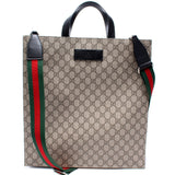 Gucci 456217 GG Supreme Web Vertical Tote Bag