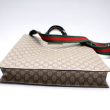 Gucci 456217 GG Supreme Web Vertical Tote Bag