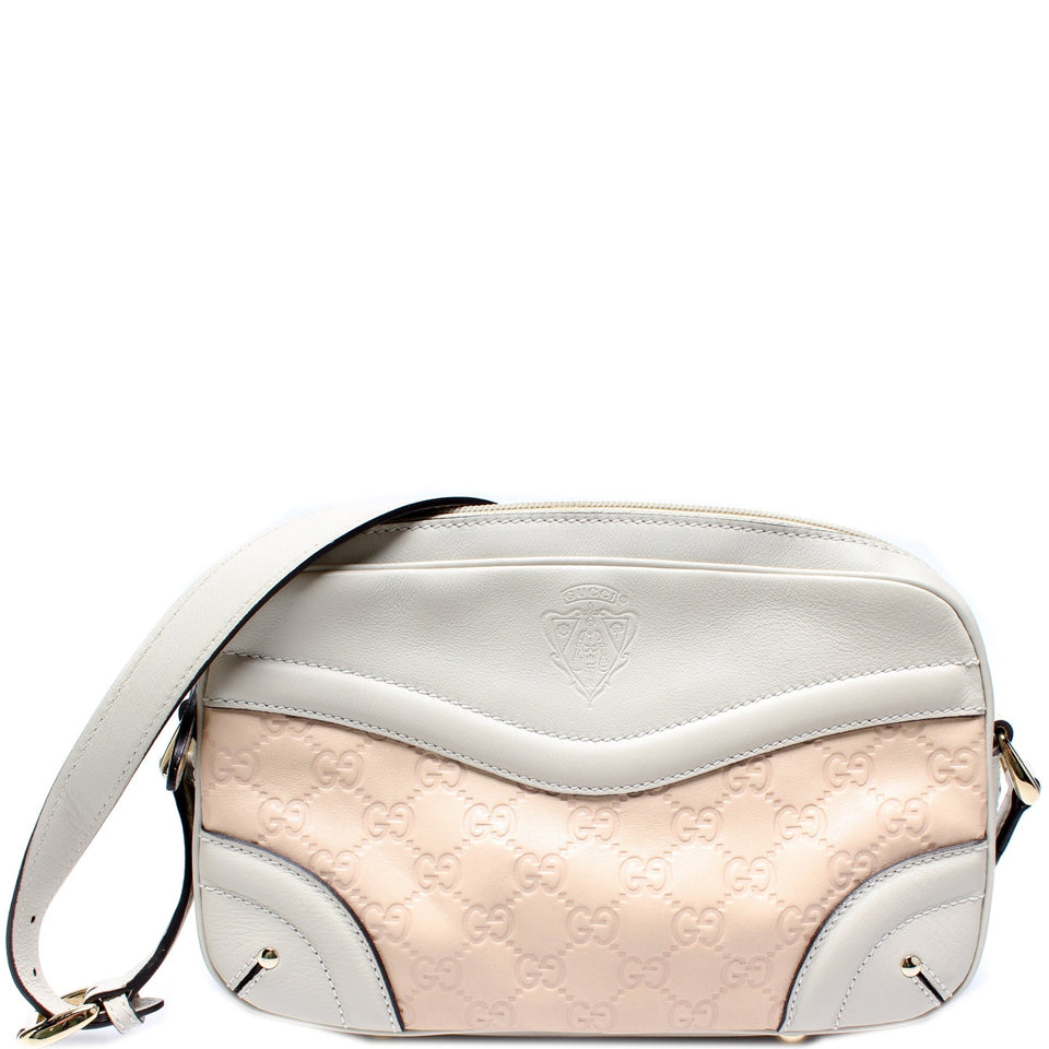 Gucci 292900 GG Leather Crest Shoulder Bag