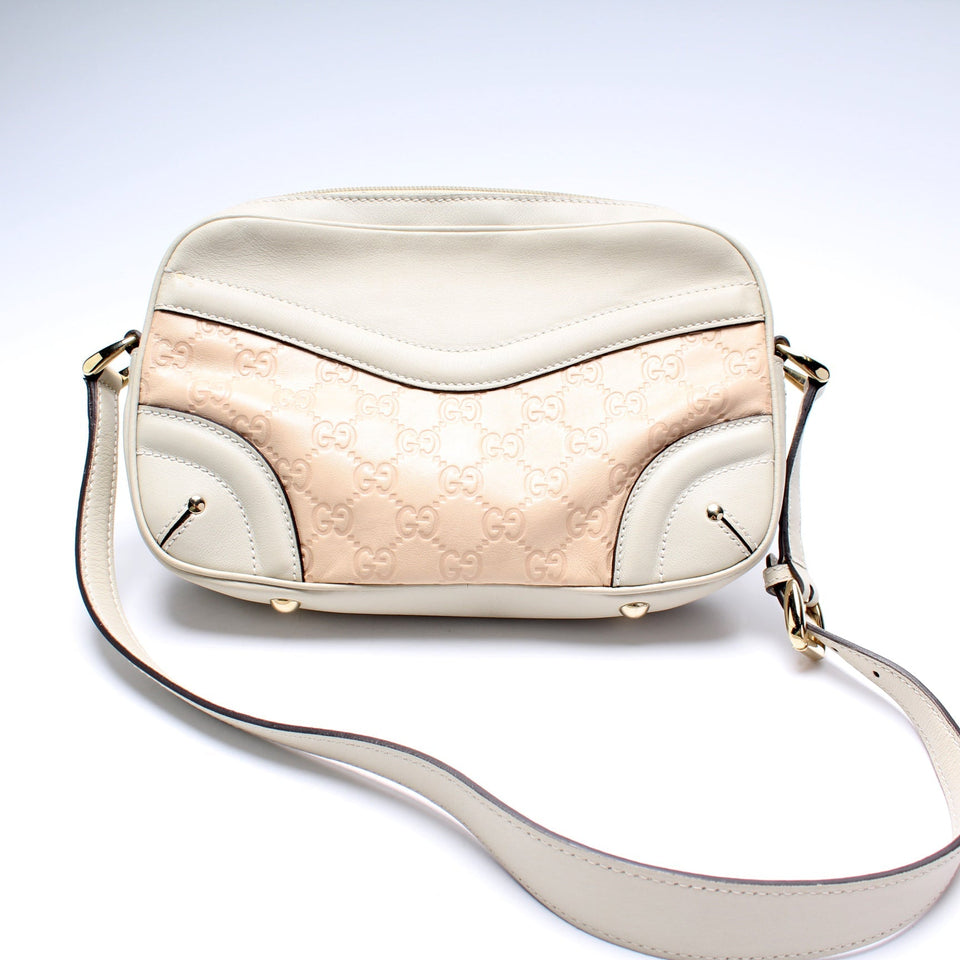 Gucci 292900 GG Leather Crest Shoulder Bag