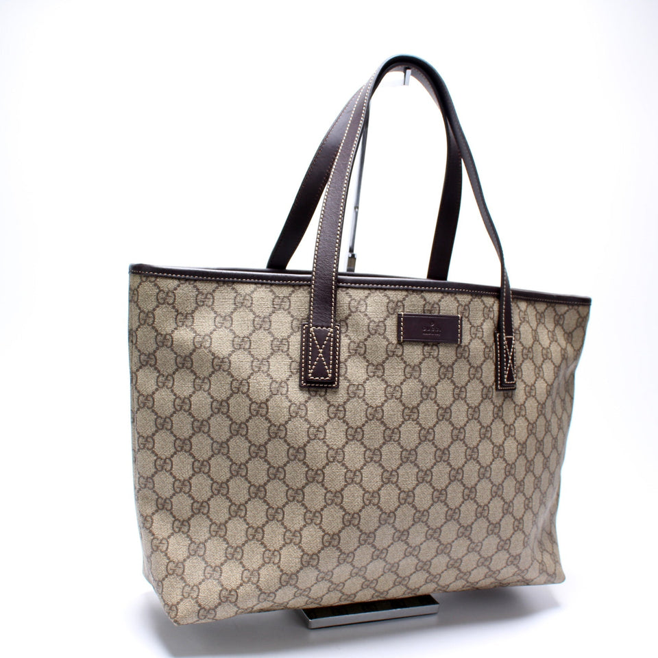 Gucci 211137 GG Supreme Medium Zip Tote Bag