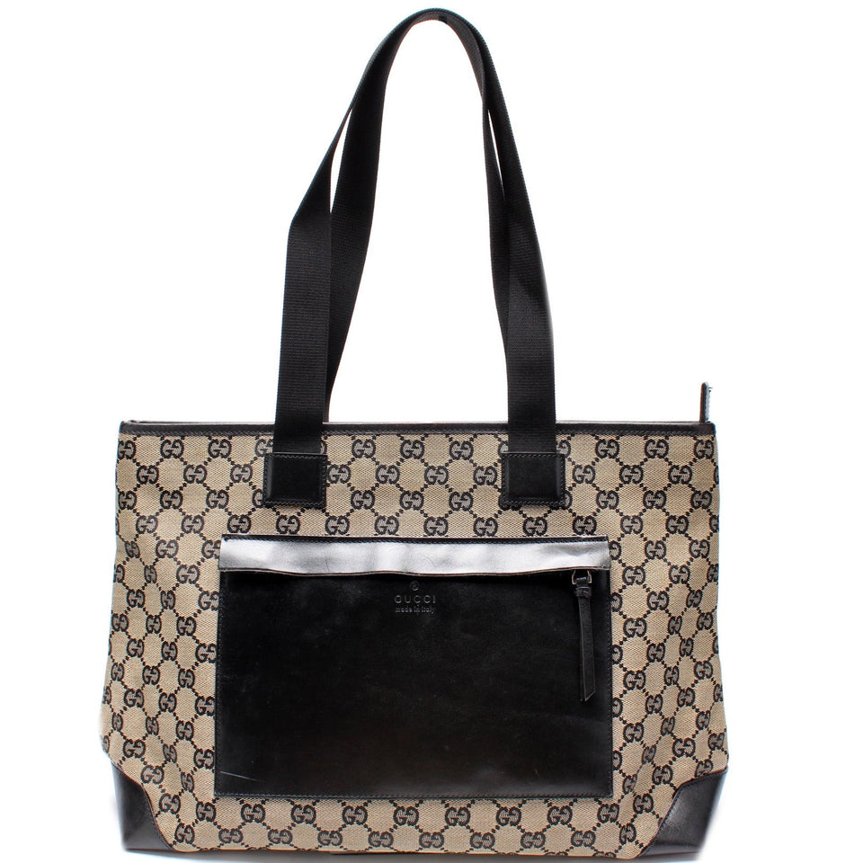Gucci 019-0426 GG Canvas Zip Tote Bag
