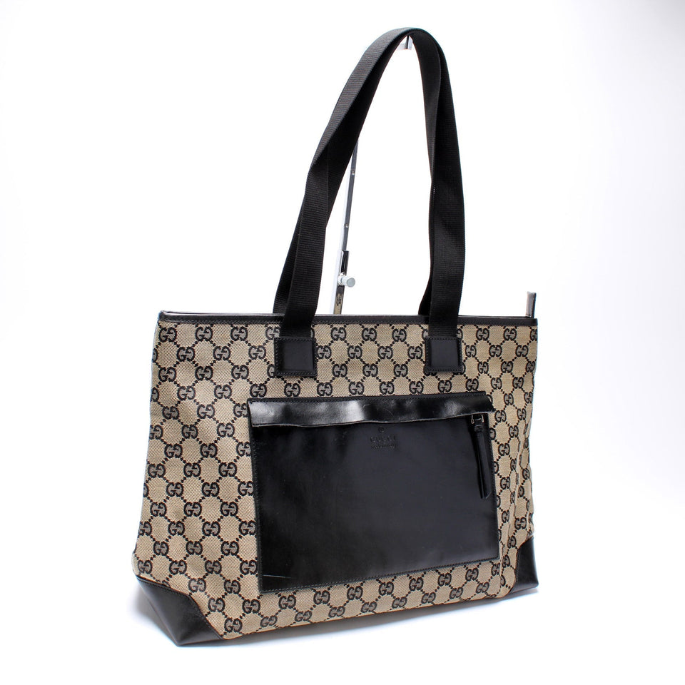 Gucci 019-0426 GG Canvas Zip Tote Bag