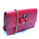 Gucci 481291 GG Leather Cherries Mini Chain Bag