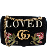 Gucci 443496 Marmont Velvet Loved Shoulder Medium Bag
