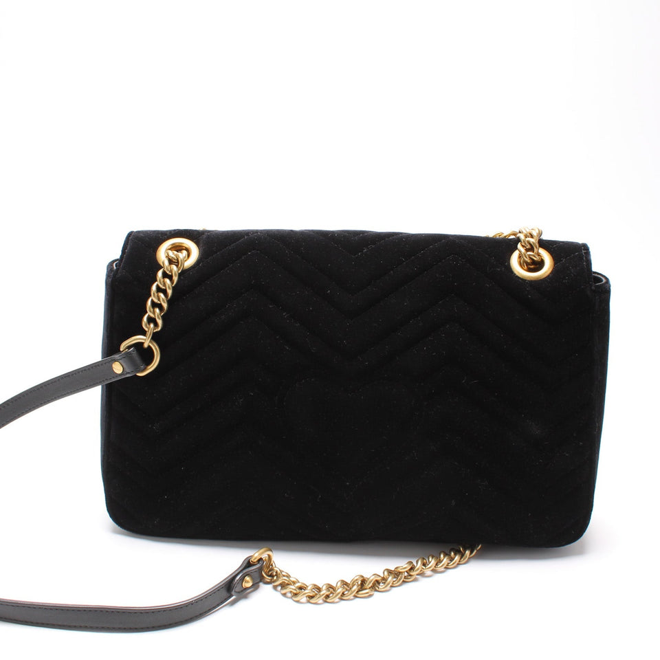 Gucci 443496 Marmont Velvet Loved Shoulder Medium Bag