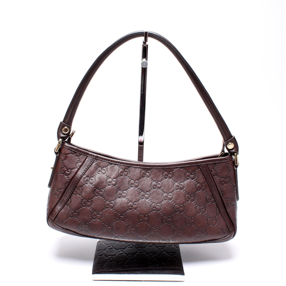 Gucci 130939 GG Leather Abbey Pochette Bag