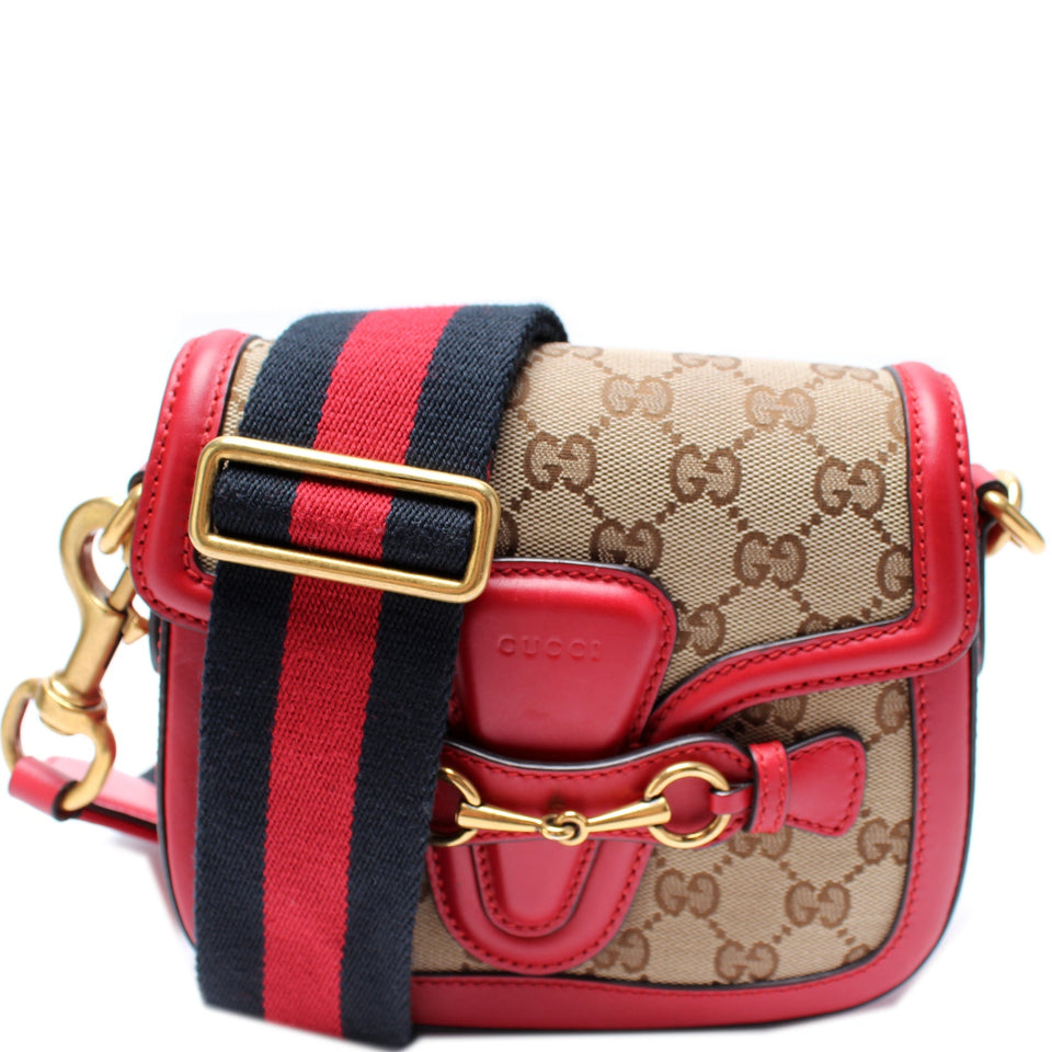 Gucci 384821 GG Canvas Lady Web Small Shoulder Bag