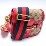 Gucci 384821 GG Canvas Lady Web Small Shoulder Bag