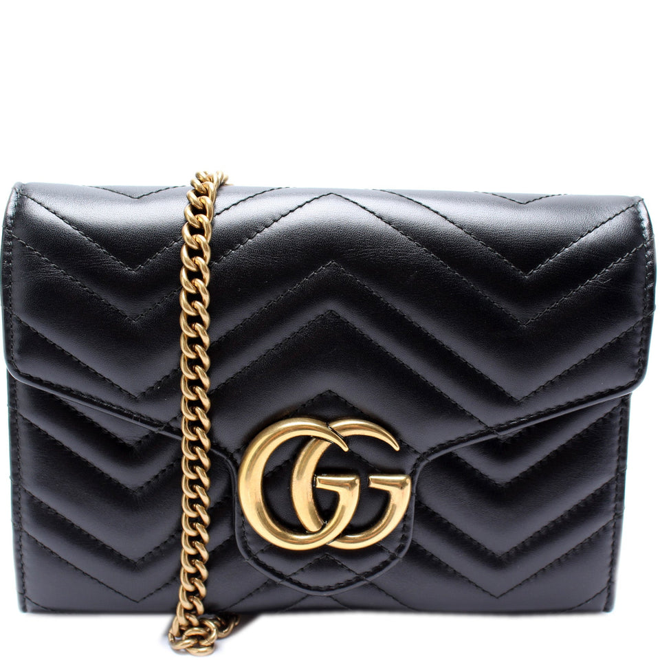 Gucci 474575 Marmont Chain Wallet Bag