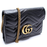 Gucci 474575 Marmont Chain Wallet Bag