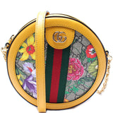 Gucci 550618 Ophidia GG Flora Round Small Crossbody Bag