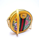 Gucci 550618 Ophidia GG Flora Round Small Crossbody Bag
