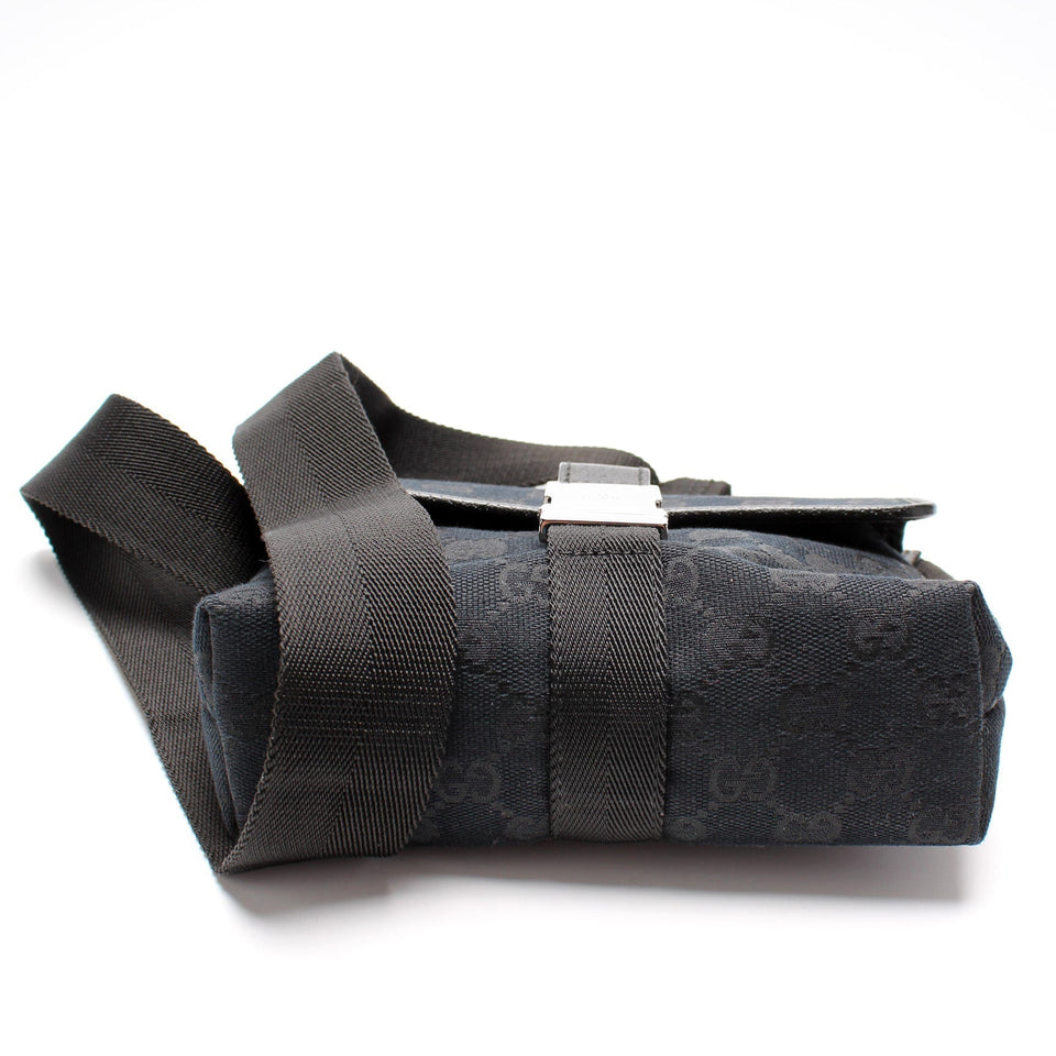 Gucci 131236 GG Canvas Small Buckle Belt Bag