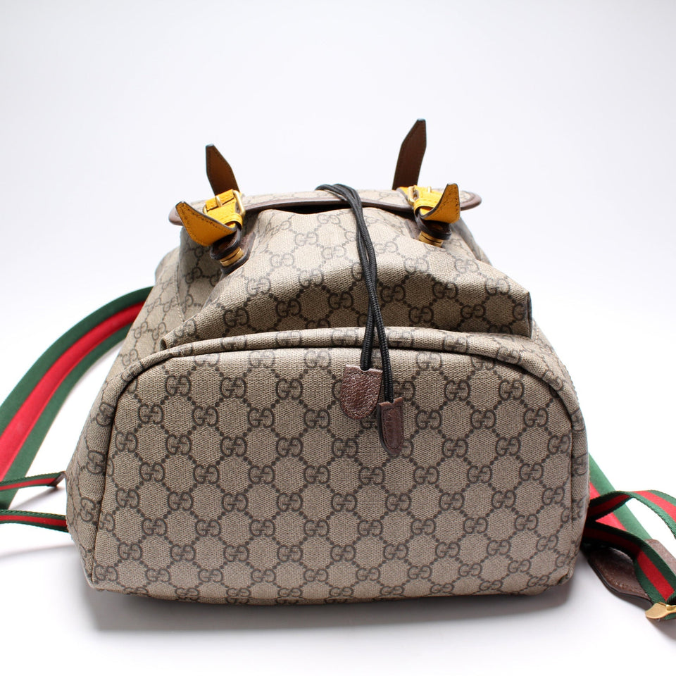 Gucci 473869 GG Soft Supreme Neo Vintage Drawstring Backpack Bag