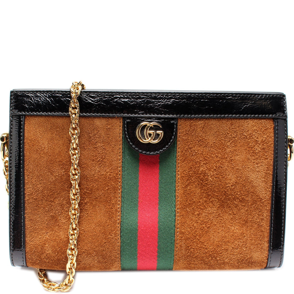 Gucci 503877 Ophidia Suede Shoulder Small Bag