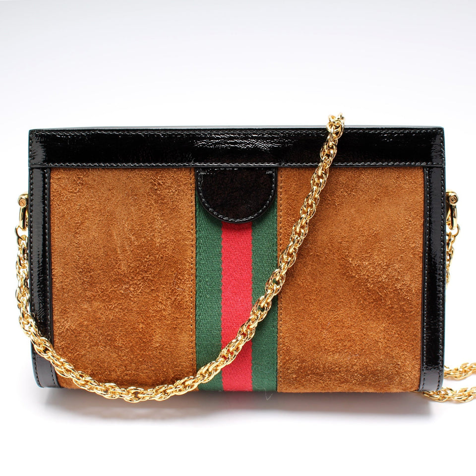Gucci 503877 Ophidia Suede Shoulder Small Bag