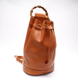 Gucci 003-113 Bamboo Leather Drawstring Sling Vintage Bag