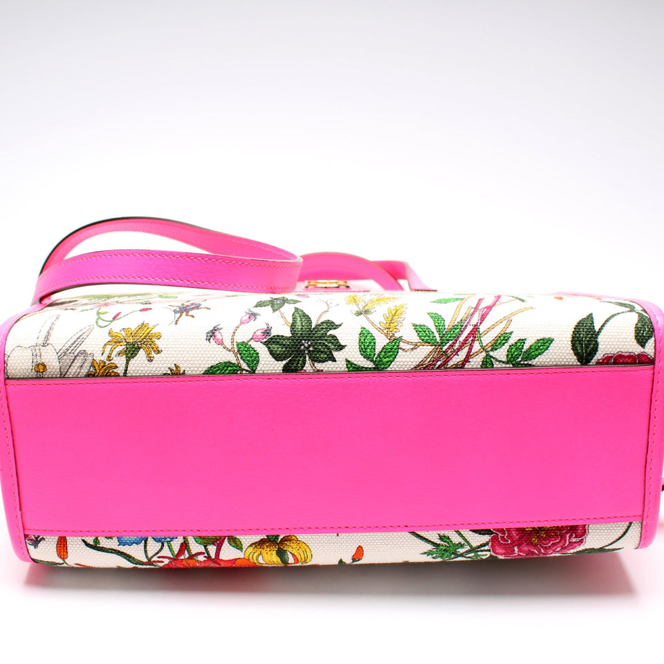 Gucci 550141 Canvas Flora Tote Medium Bag