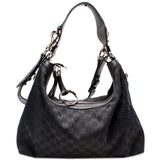 Gucci 232961 GG Canvas Medium Icon Bit Hobo Bag